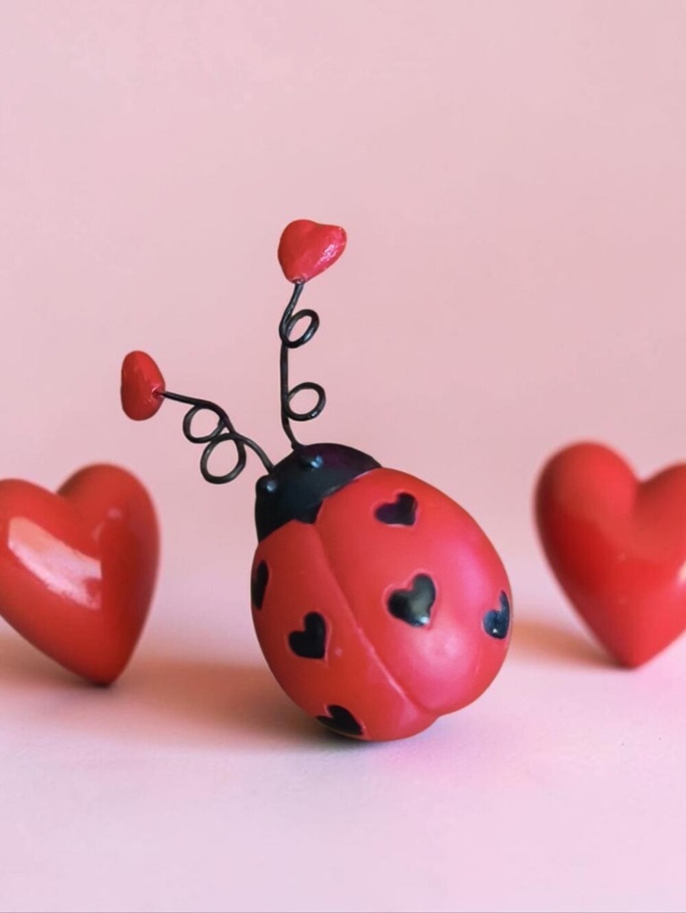 Red Heart Ladybug Figurine